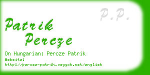 patrik percze business card